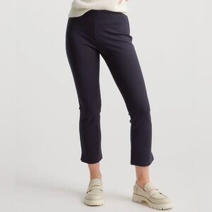 Quince navy ponte kick flare pants